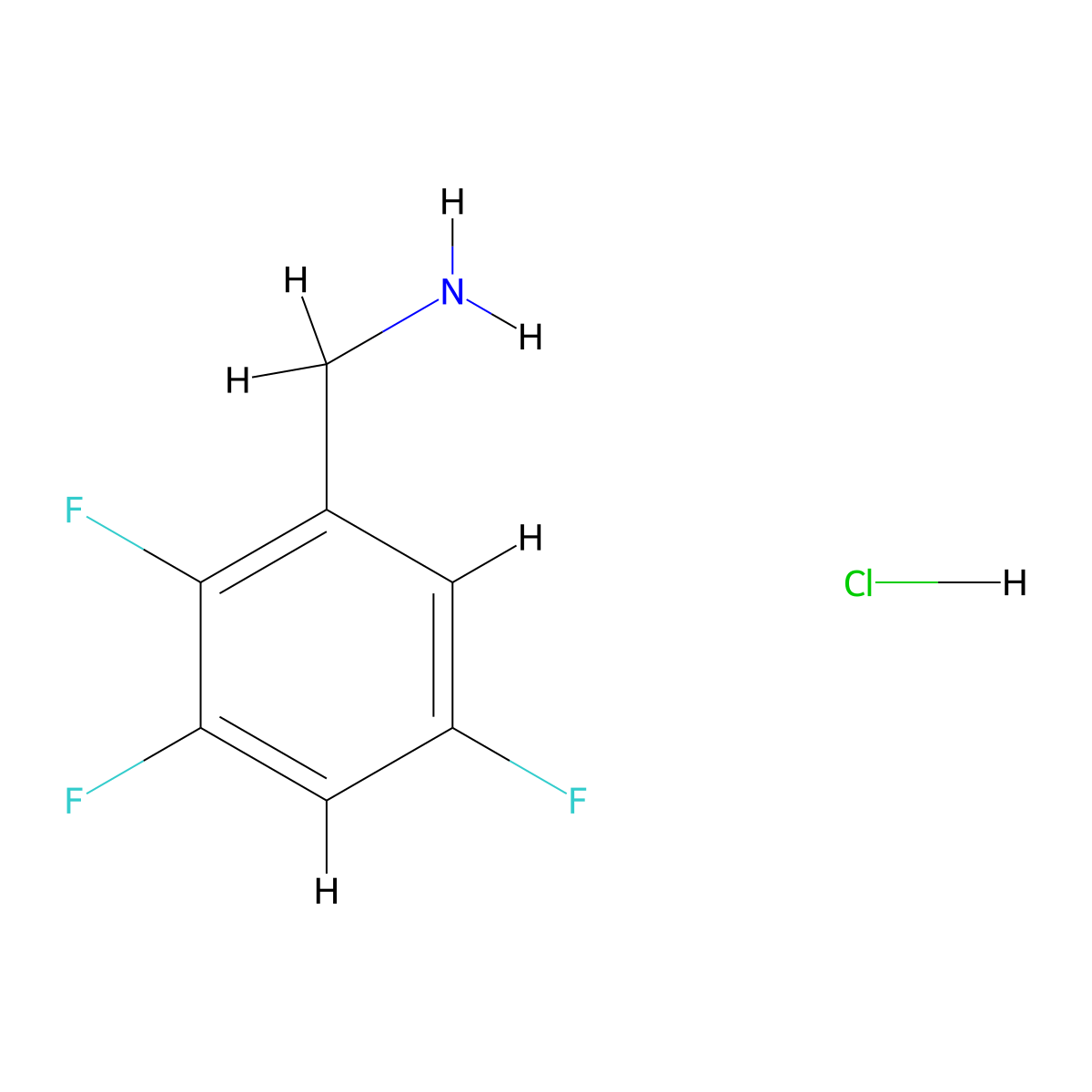 (2,3,5-Trifluorophenyl)methanamine hydrochloride molecular structure, CAS 643088-06-6