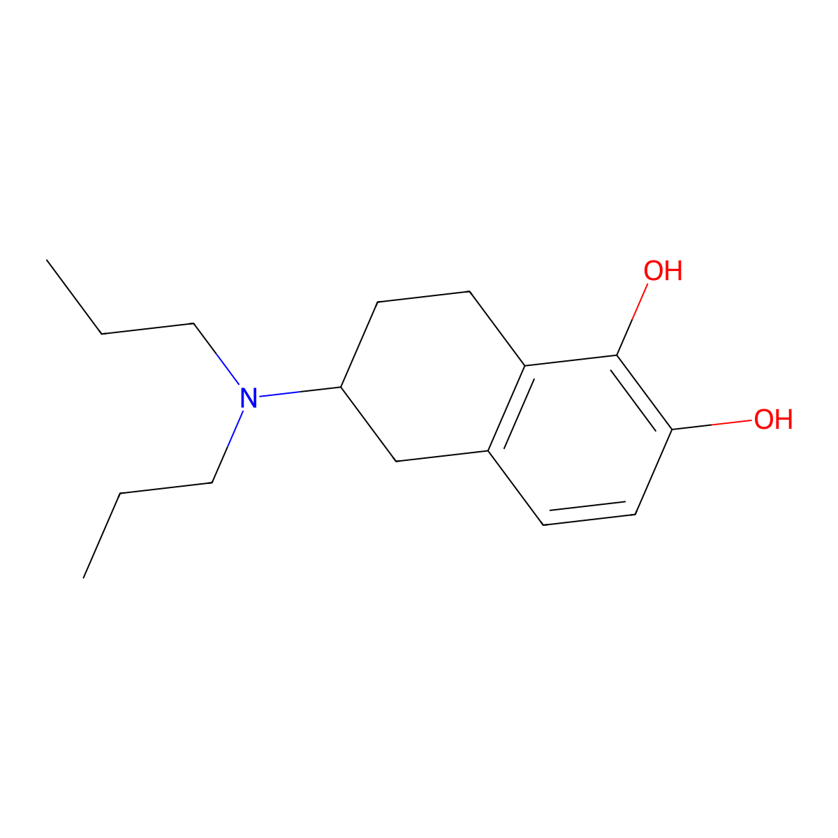 2-(N,N-Dipropyl)amino-5,6-dihydroxytetralin molecular structure, CAS 64309-39-3
