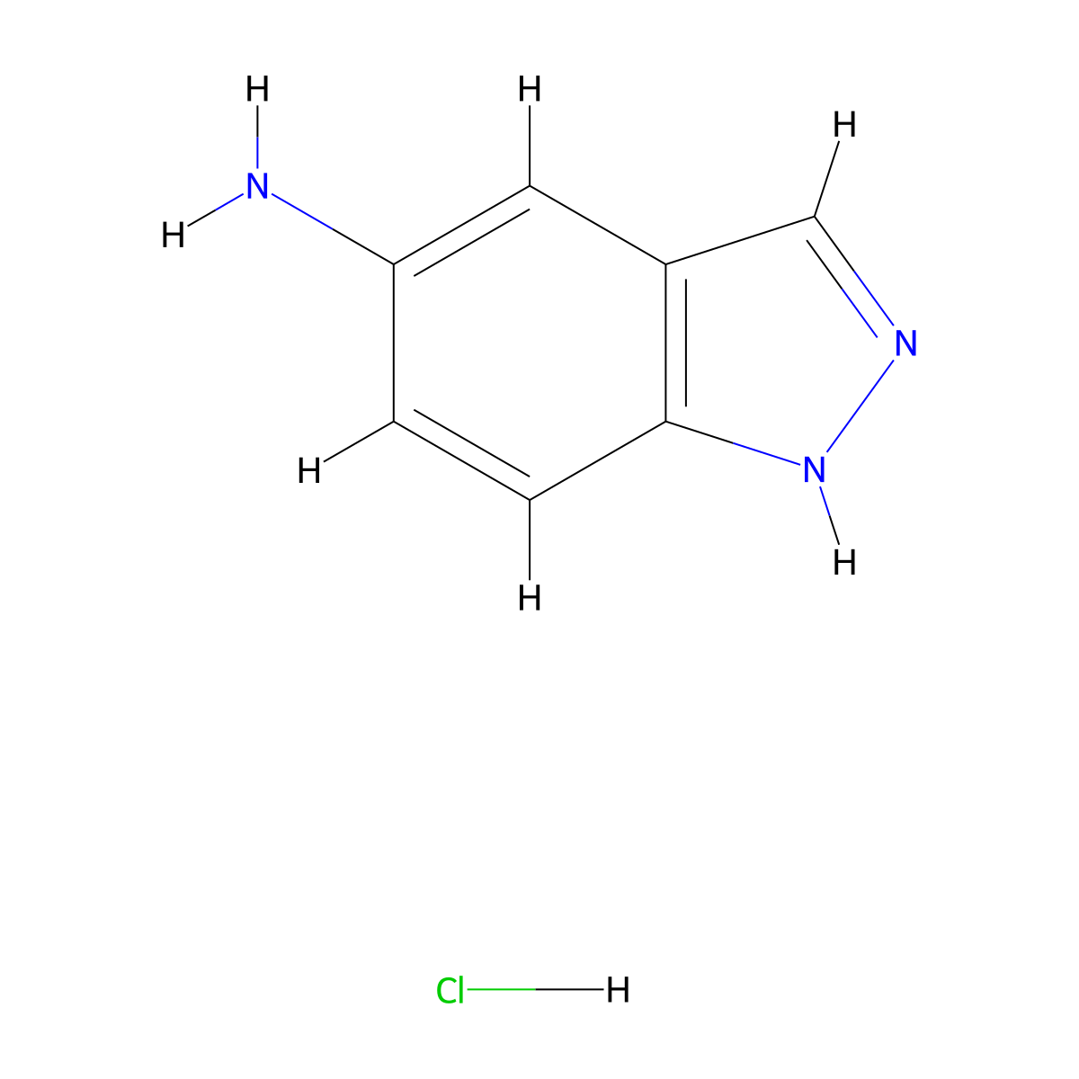 5-Aminoindazole hydrochloride molecular structure, CAS 64309-76-8