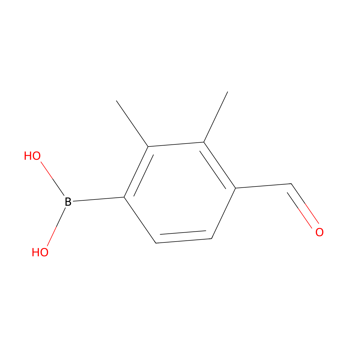 2,3-Dimethyl-4-formylphenylboronic acid molecular structure, CAS 643093-74-7