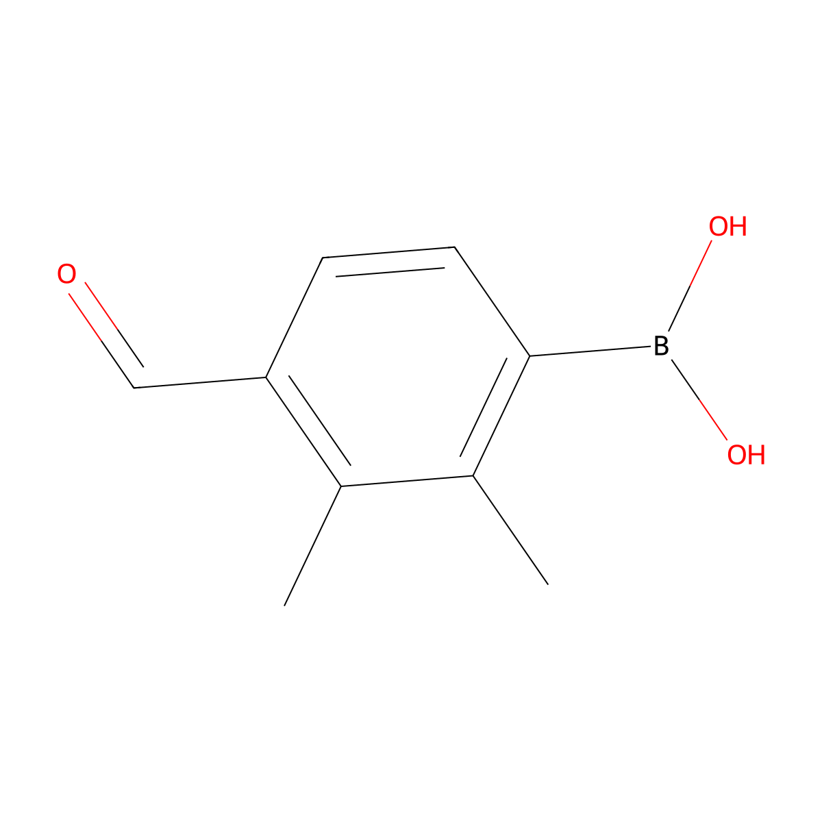 2,3-Dimethyl-4-formylphenylboronic acid molecular structure, CAS 643093-74-7