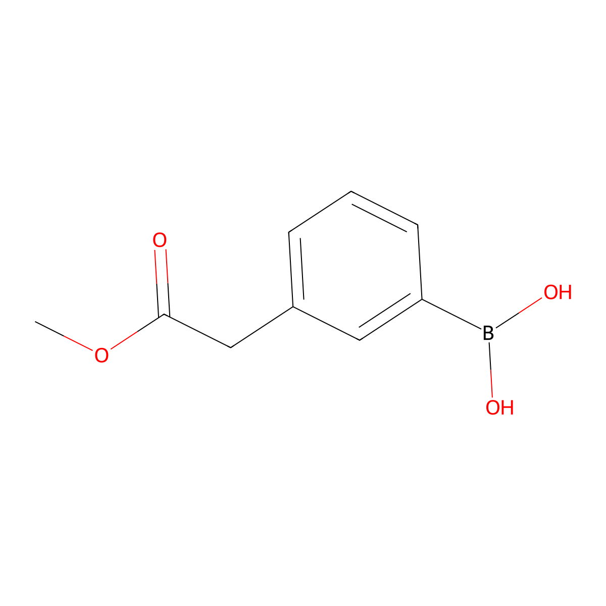 3-(2-Methoxy-2-oxoethyl)phenylboronic acid molecular structure, CAS 643094-11-5