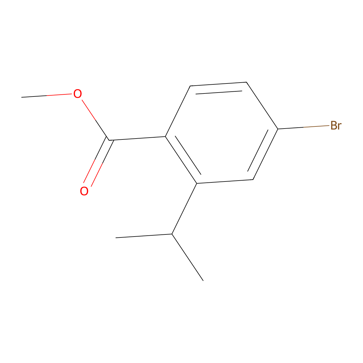 Methyl 4-bromo-2-isopropylbenzoate molecular structure, CAS 643094-19-3