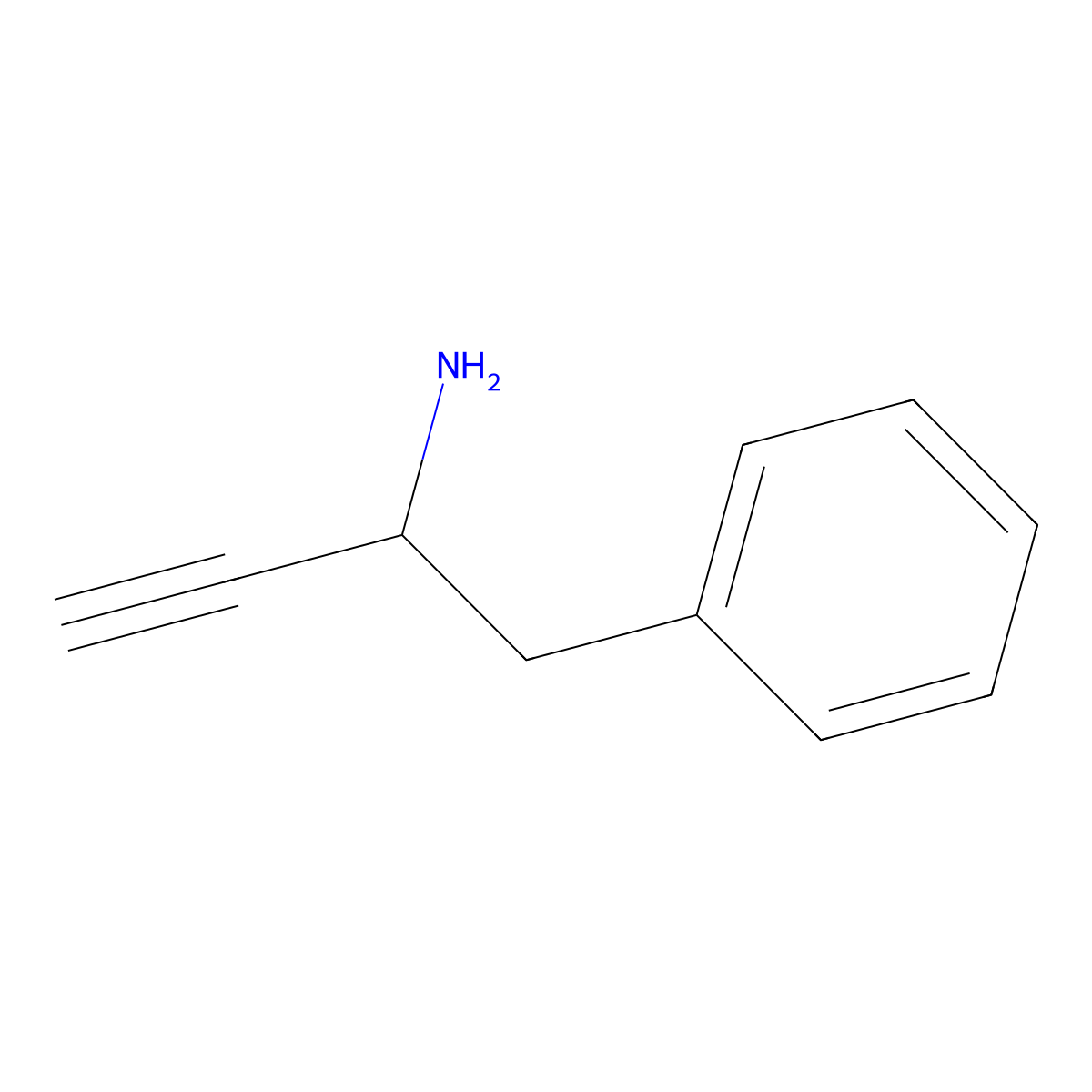 1-Phenylbut-3-yn-2-amine molecular structure, CAS 6431-57-8