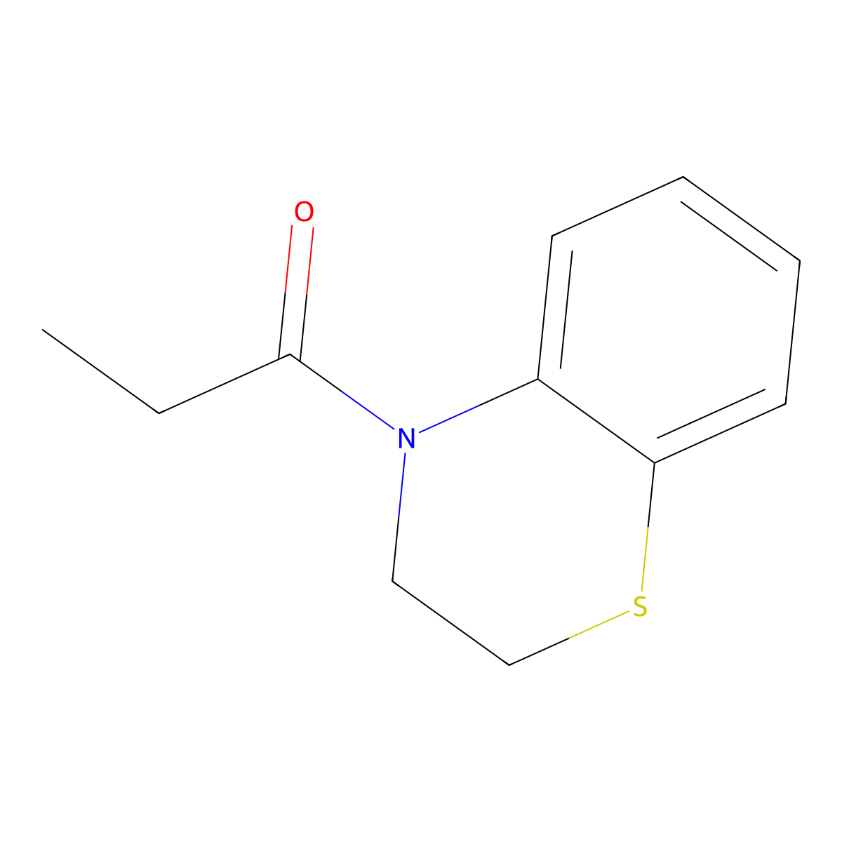 1-(2,3-Dihydro-4H-1,4-benzothiazin-4-yl)propan-1-one molecular structure, CAS 6431-62-5