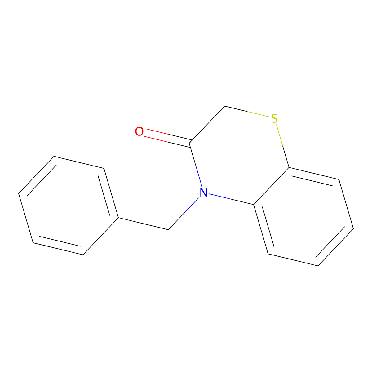 4-benzyl-2H-1,4-benzothiazin-3(4H)-one molecular structure, CAS 6431-73-8