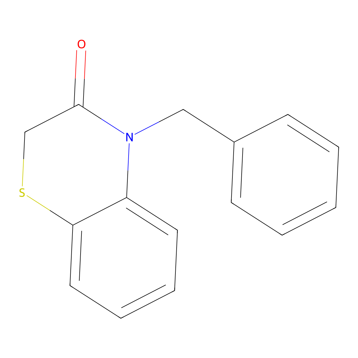 4-benzyl-2H-1,4-benzothiazin-3(4H)-one molecular structure, CAS 6431-73-8