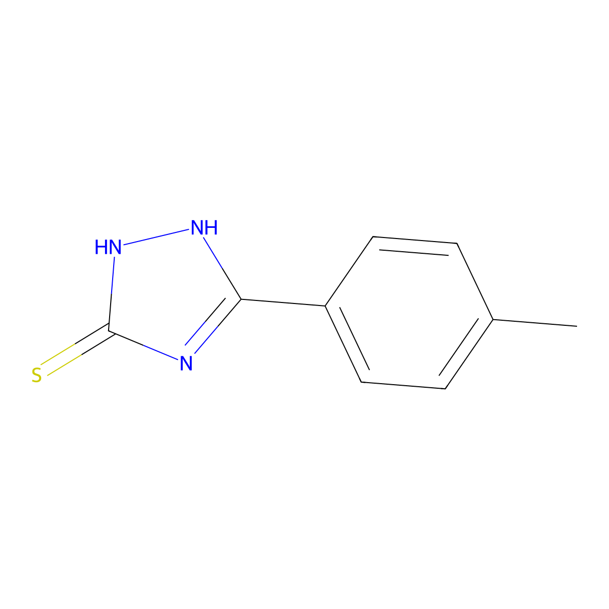 5-(4-methylphenyl)-2,3-dihydro-1H-1,2,4-triazole-3-thione molecular structure, CAS 64310-34-5