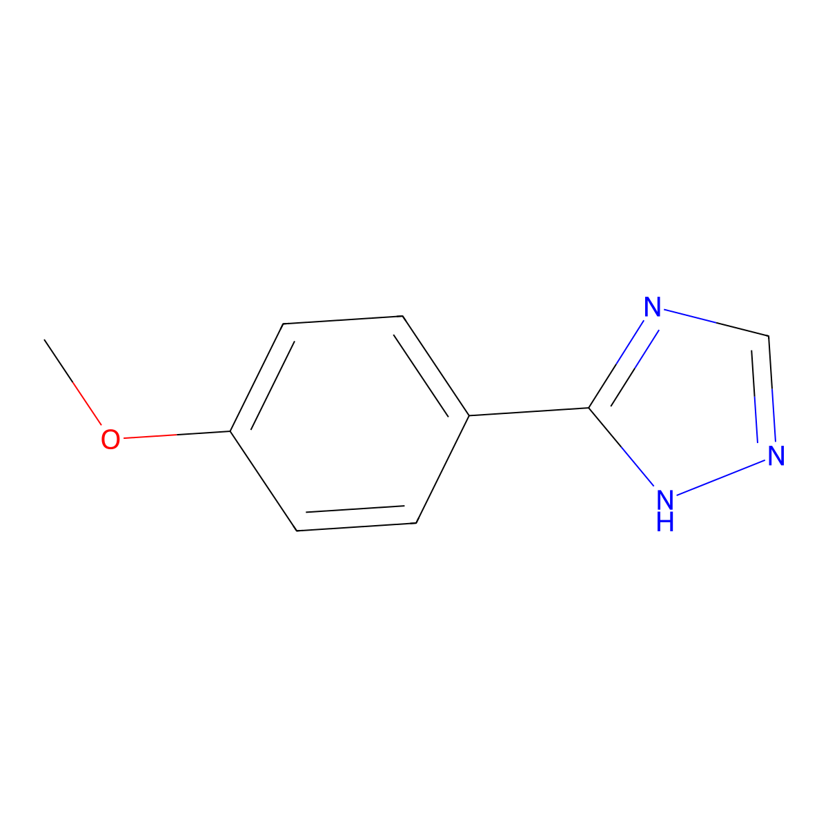 3-(4-methoxyphenyl)-1H-1,2,4-triazole molecular structure, CAS 64310-35-6
