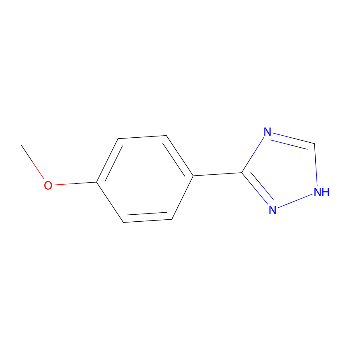 3-(4-methoxyphenyl)-1H-1,2,4-triazole molecular structure, CAS 64310-35-6