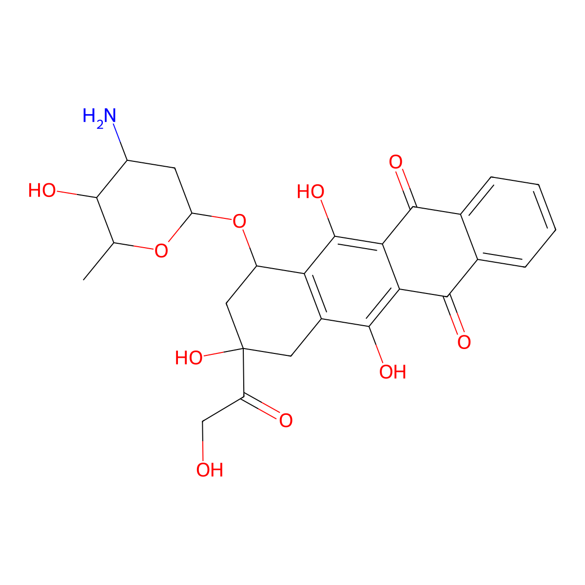 Medorubicin molecular structure, CAS 64314-52-9