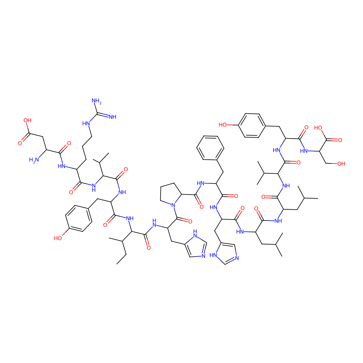 Angiotensinogen molecular structure, CAS 64315-16-8