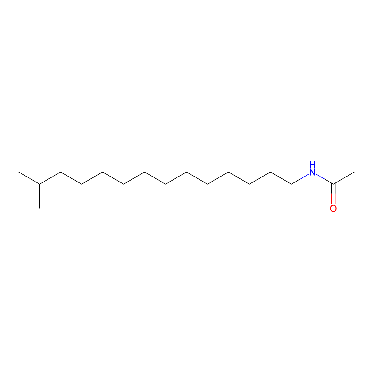 N-(13-Methyltetradecyl)acetamide molecular structure, CAS 64317-66-4