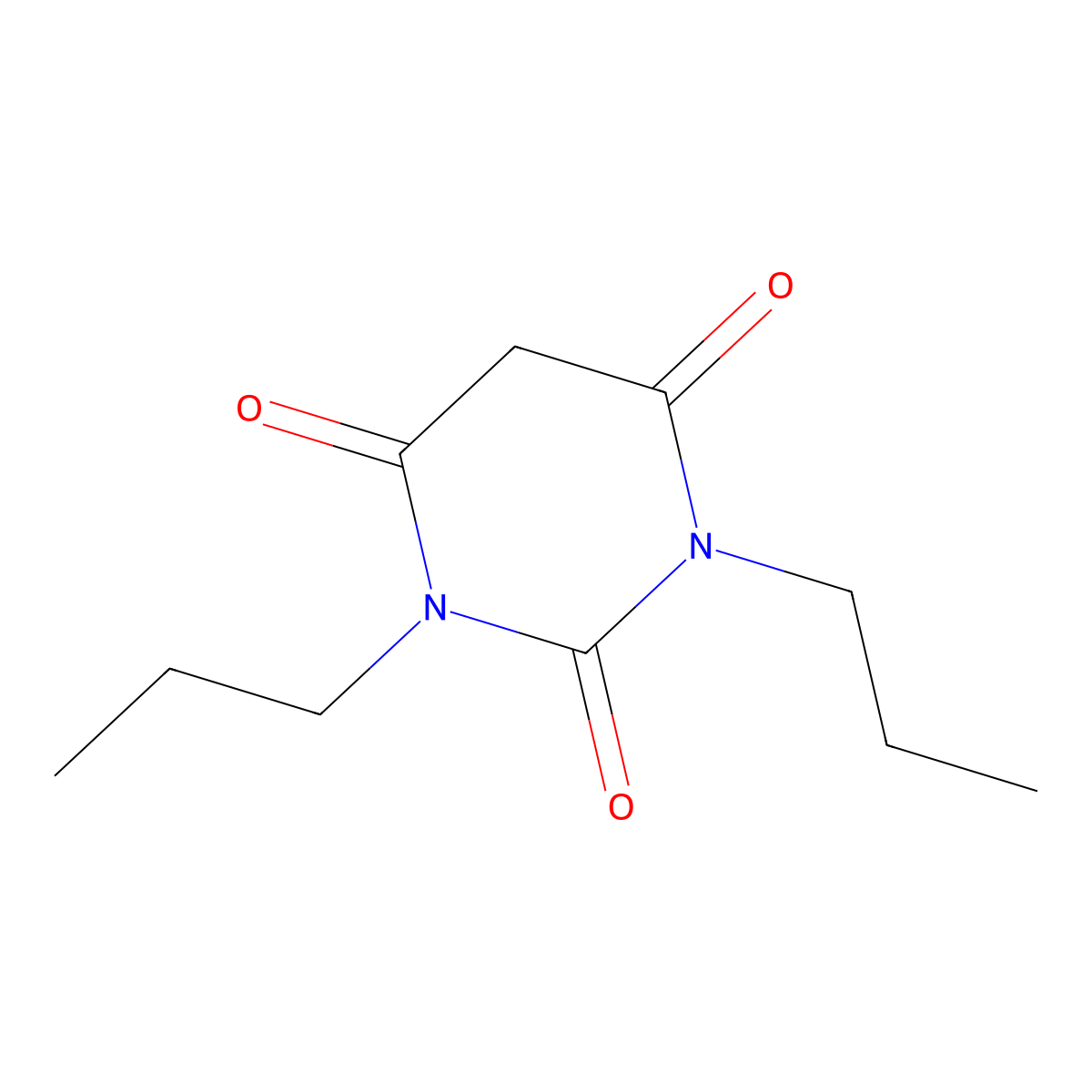 1,3-Dipropylpyrimidine-2,4,6(1H,3H,5H)-trione molecular structure, CAS 64319-68-2