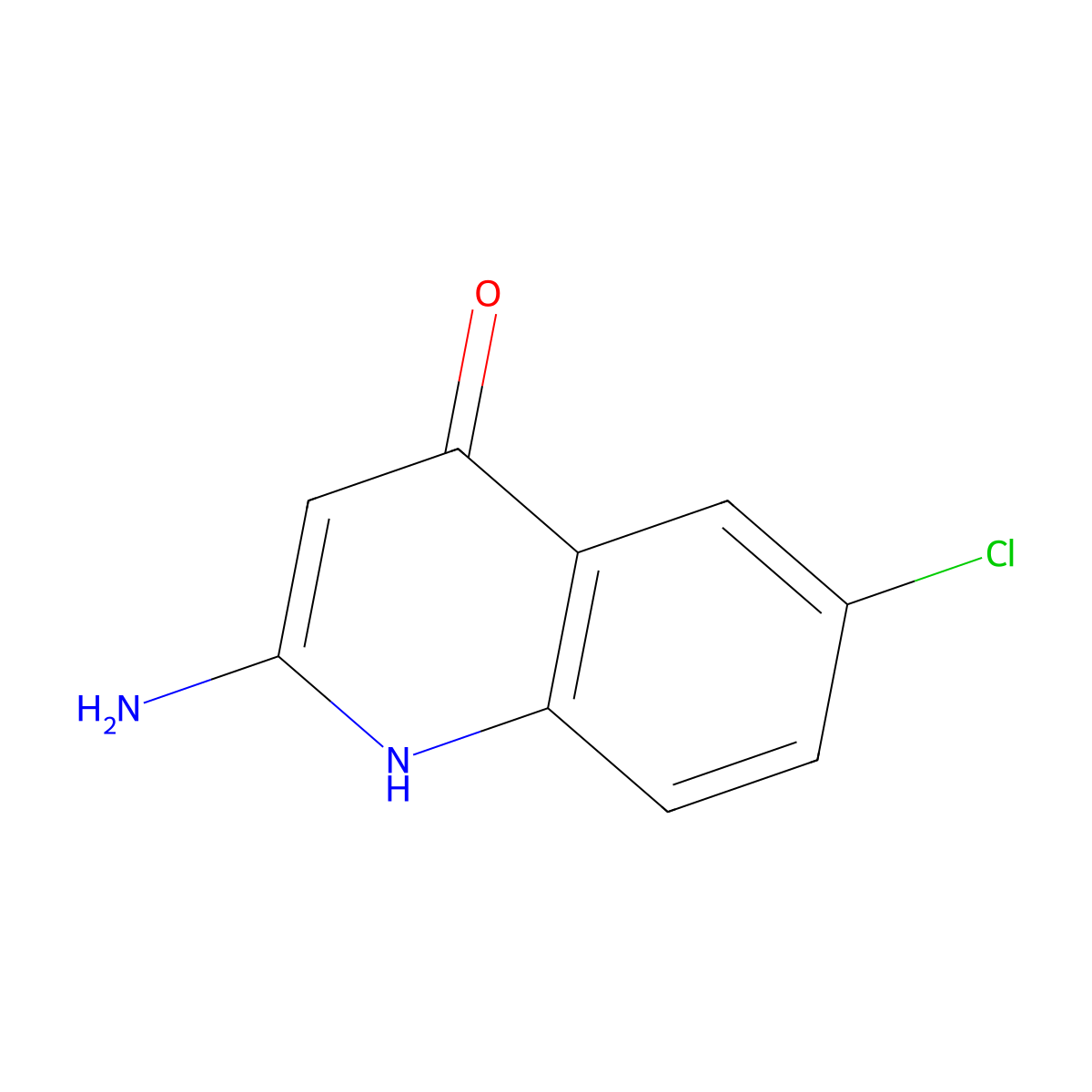 2-Amino-6-chloroquinolin-4(1H)-one molecular structure, CAS 64319-84-2