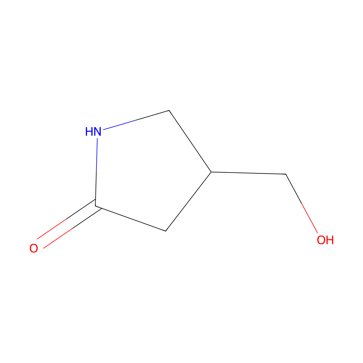 4-Hydroxymethyl-pyrrolidin-2-one molecular structure, CAS 64320-89-4