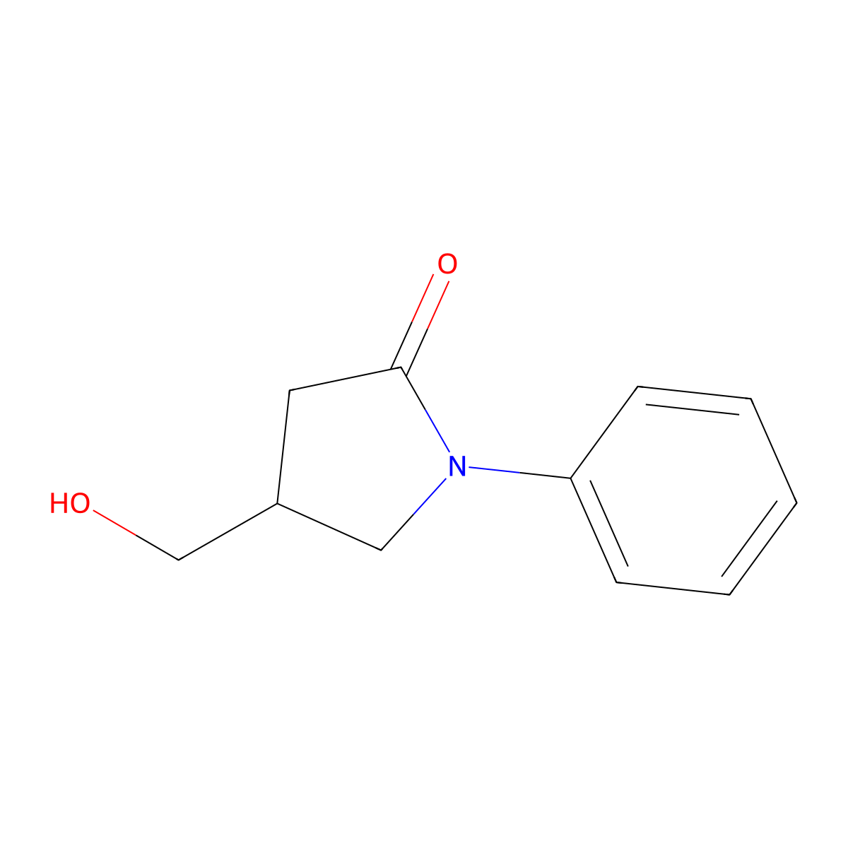 4-(Hydroxymethyl)-1-phenylpyrrolidin-2-one molecular structure, CAS 64320-90-7