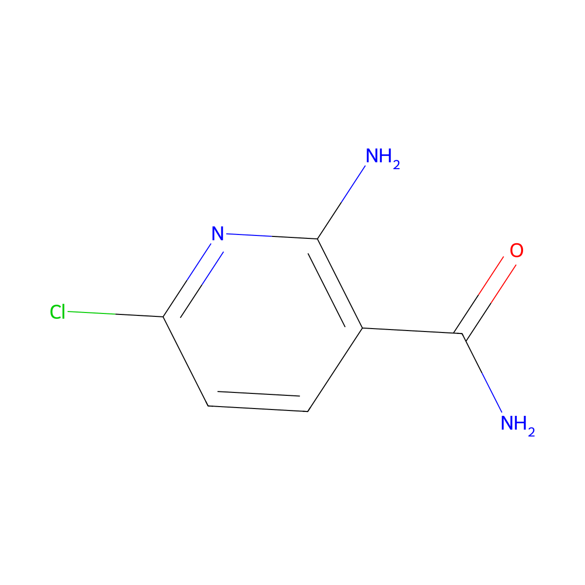 2-Amino-6-chloronicotinamide molecular structure, CAS 64321-24-0