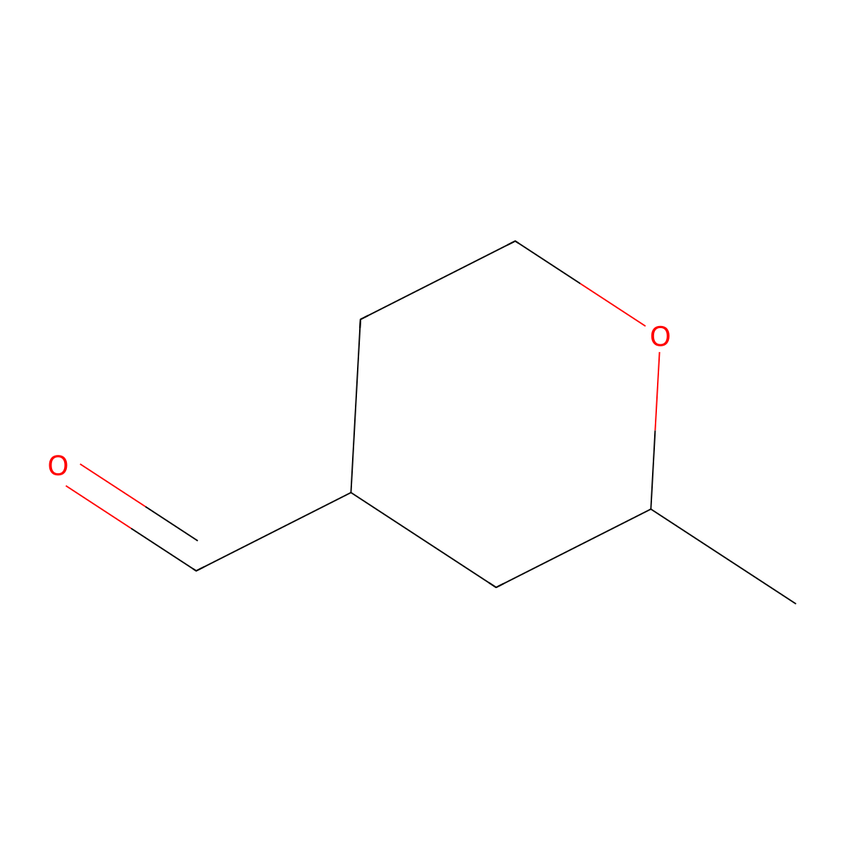 2-Methyloxane-4-carbaldehyde molecular structure, CAS 64322-13-0