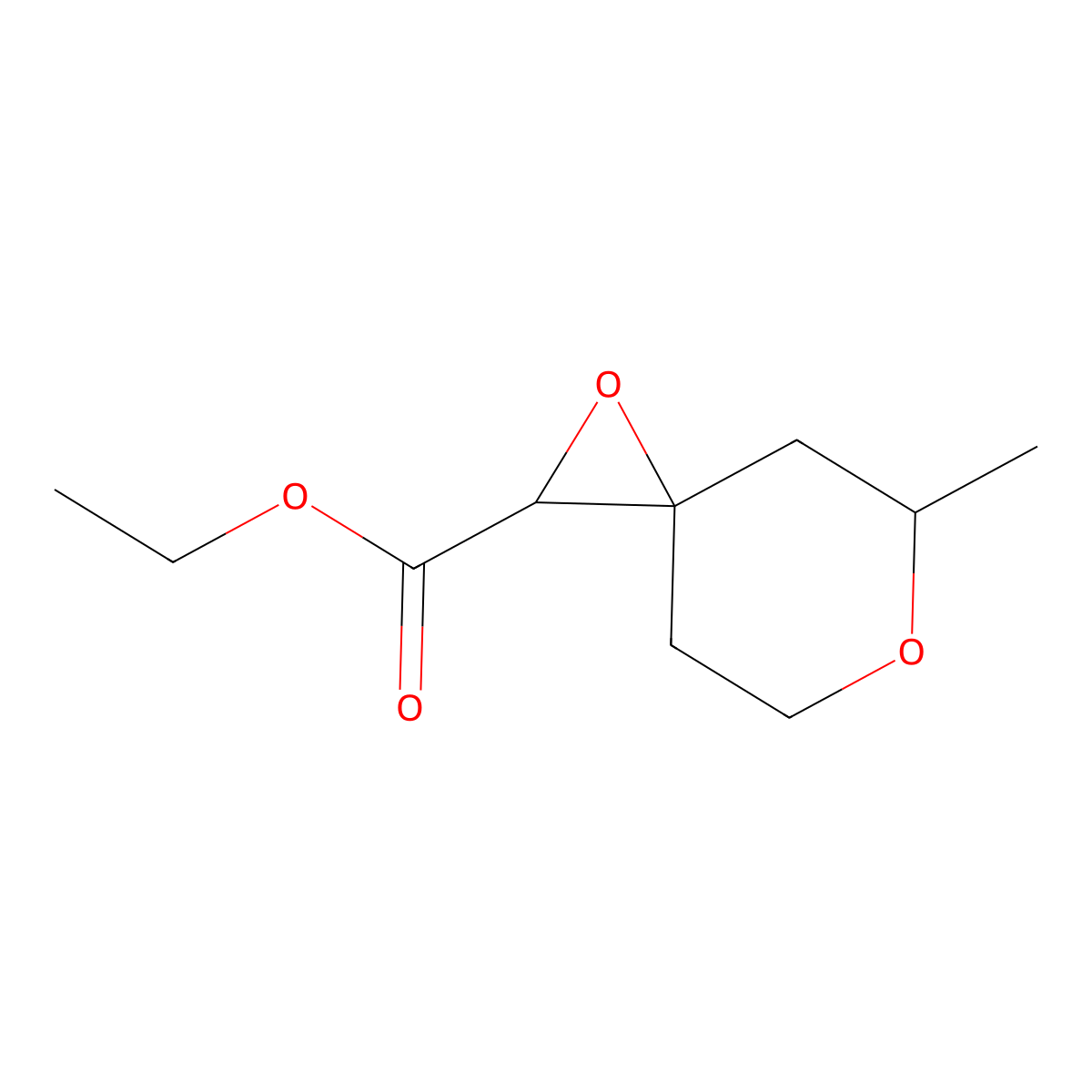 Ethyl 5-methyl-1,6-dioxaspiro[2.5]octane-2-carboxylate molecular structure, CAS 64322-16-3