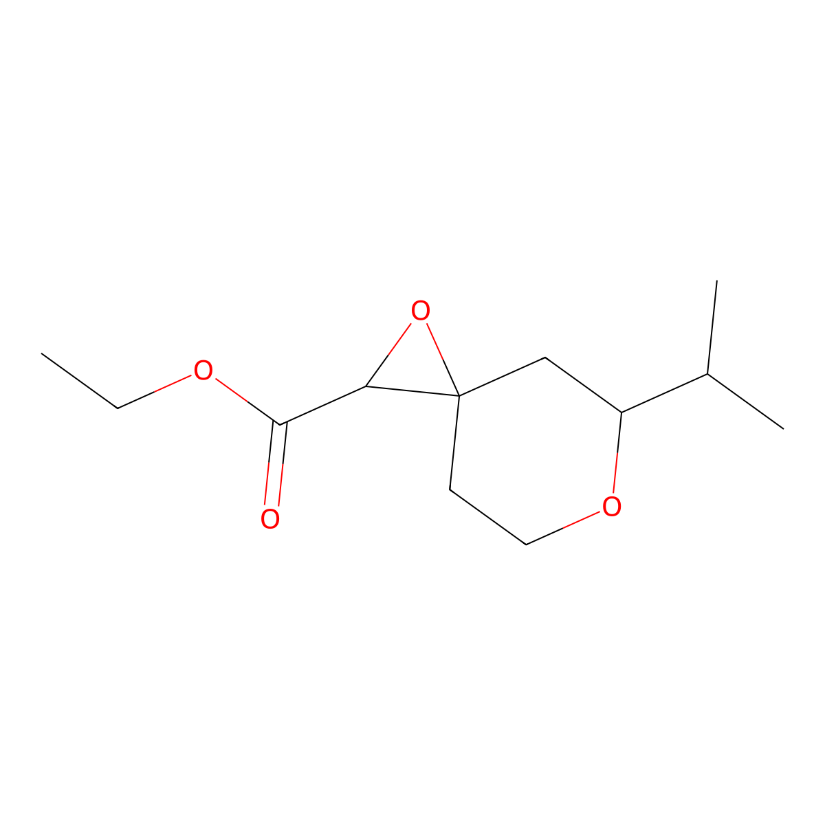 Ethyl 5-(propan-2-yl)-1,6-dioxaspiro[2.5]octane-2-carboxylate molecular structure, CAS 64322-18-5