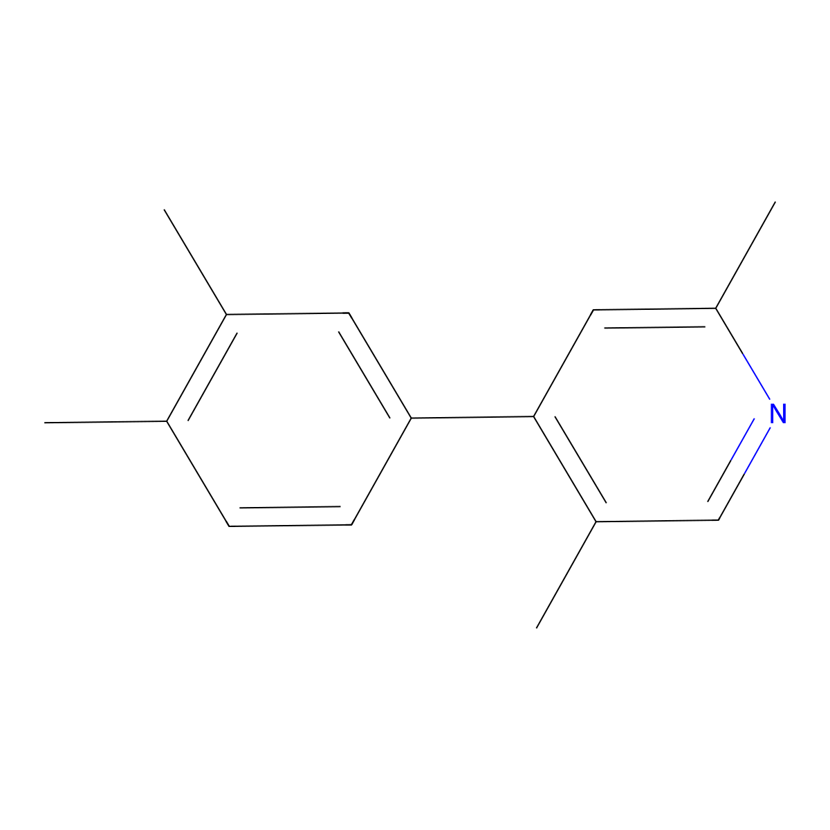 4-(3,4-Dimethylphenyl)-2,5-dimethylpyridine molecular structure, CAS 64322-91-4