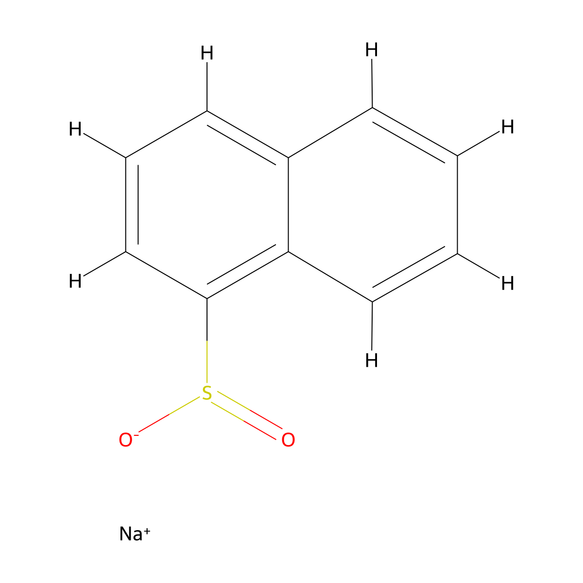 sodium naphthalene-1-sulfinate molecular structure, CAS 64326-13-2