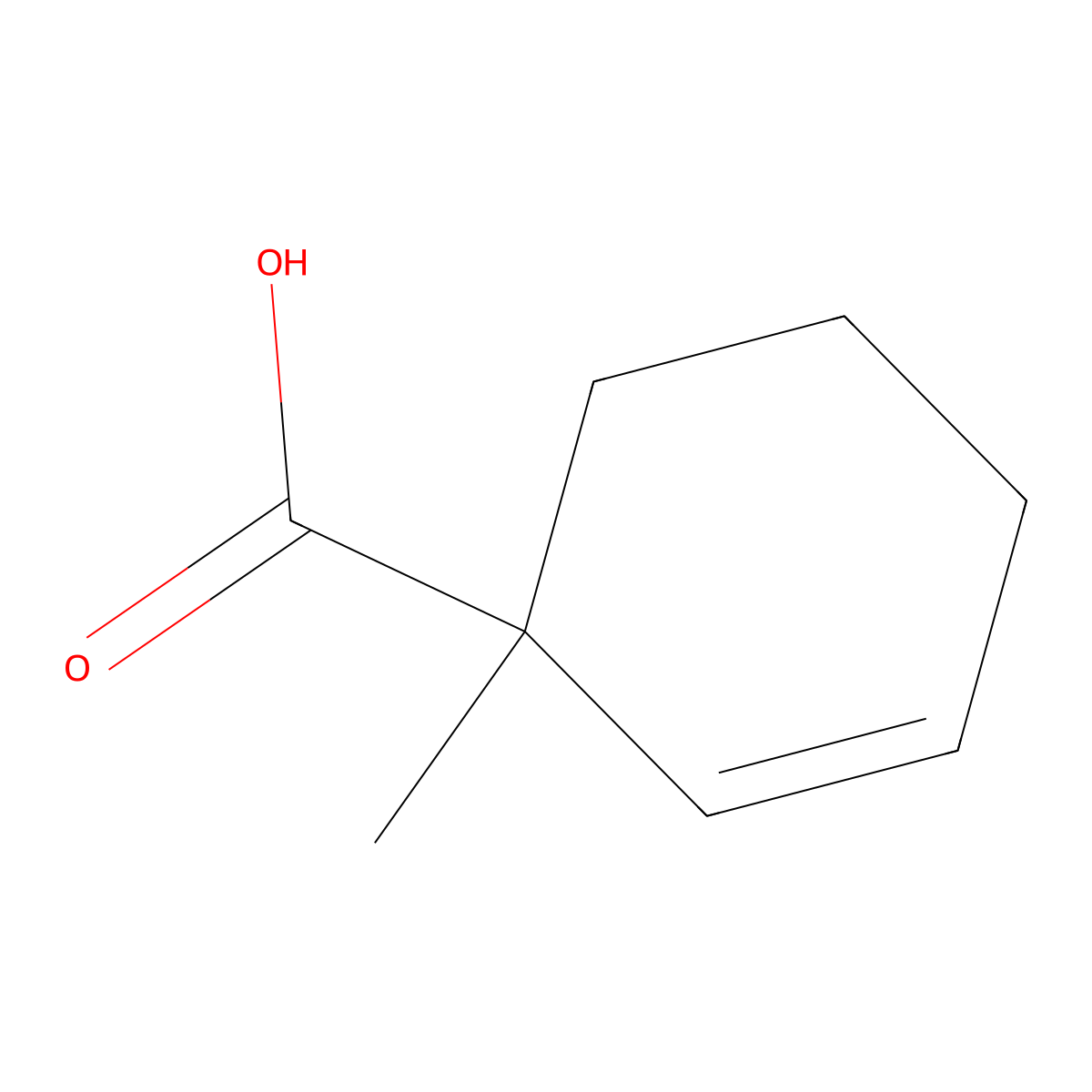 1-Methylcyclohex-2-ene-1-carboxylic acid molecular structure, CAS 64326-19-8
