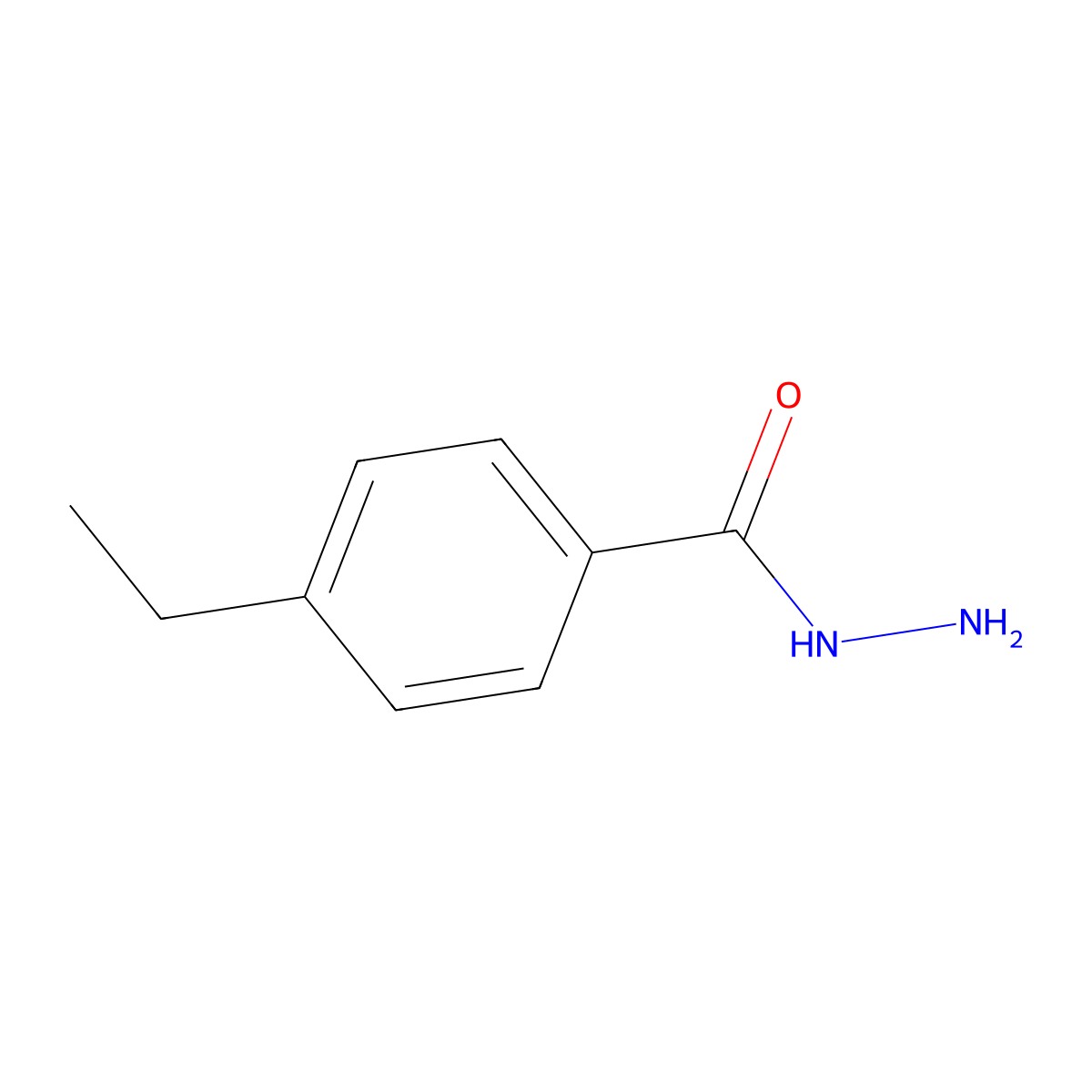 4-Ethylbenzoic acid hydrazide molecular structure, CAS 64328-55-8