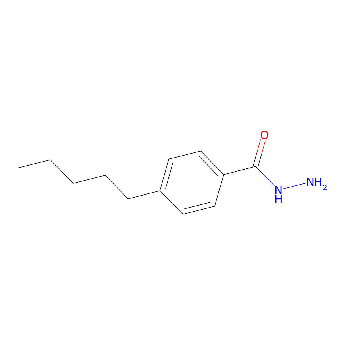 4-Pentylbenzohydrazide molecular structure, CAS 64328-57-0