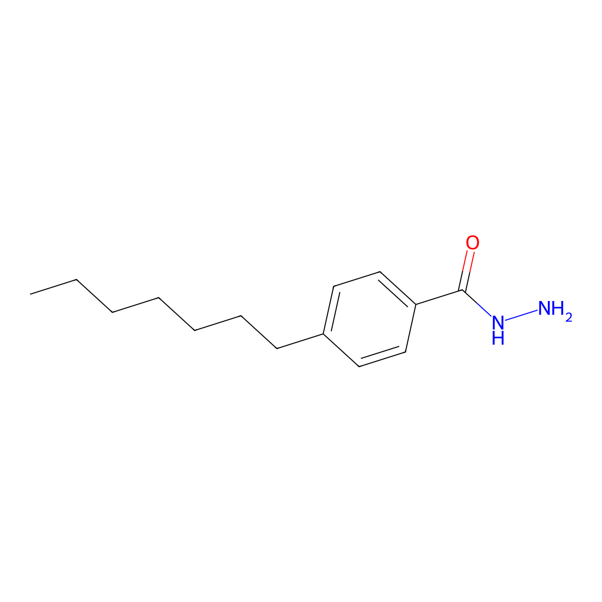 Benzoic acid, 4-heptyl-, hydrazide molecular structure, CAS 64328-59-2