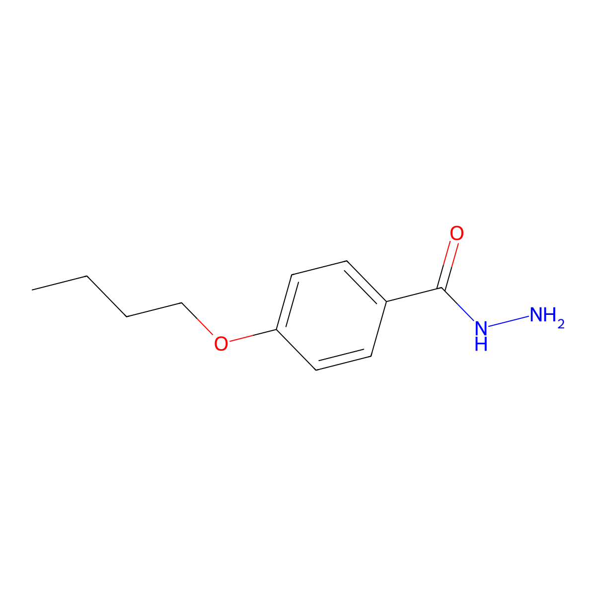 4-Butoxybenzohydrazide molecular structure, CAS 64328-61-6