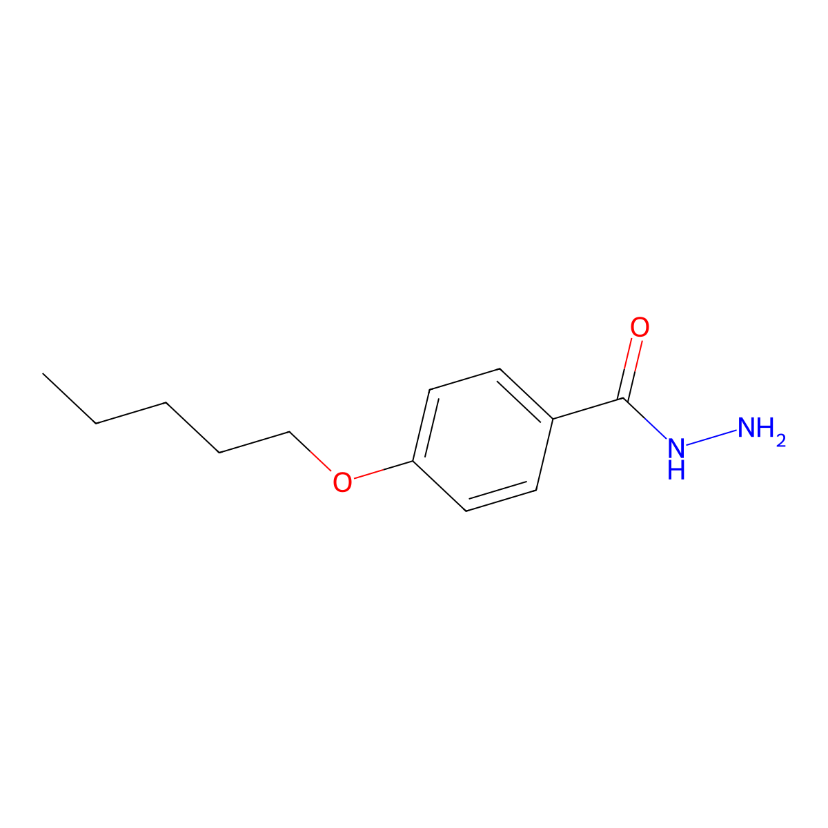 4-Pentoxybenzohydrazide molecular structure, CAS 64328-62-7