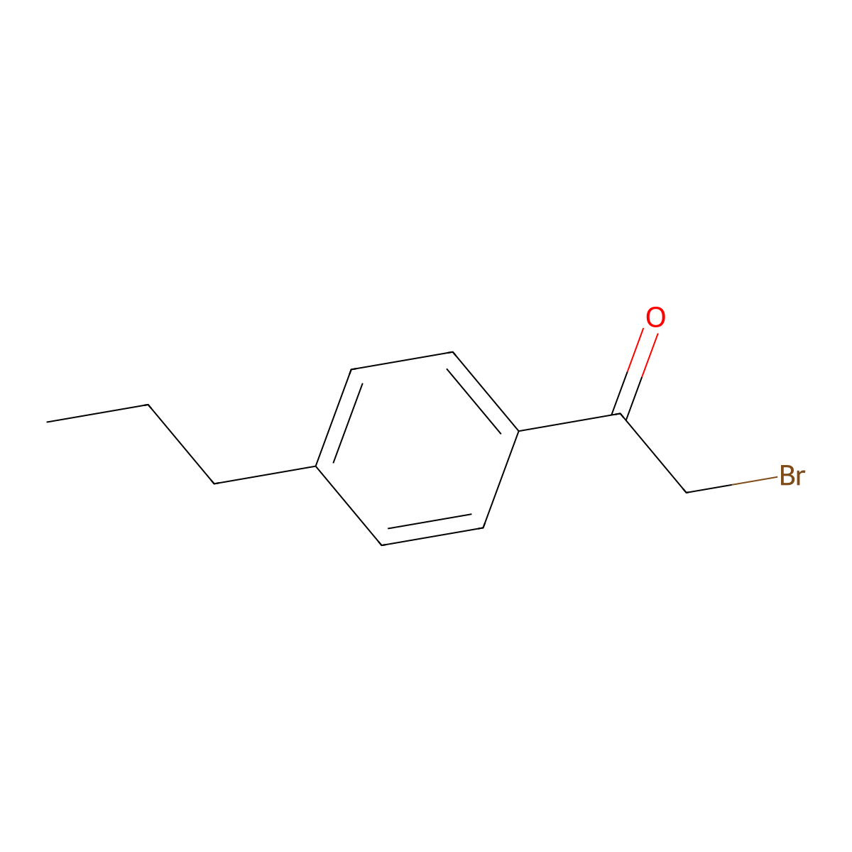 2-Bromo-1-(4-propylphenyl)ethan-1-one molecular structure, CAS 64328-67-2