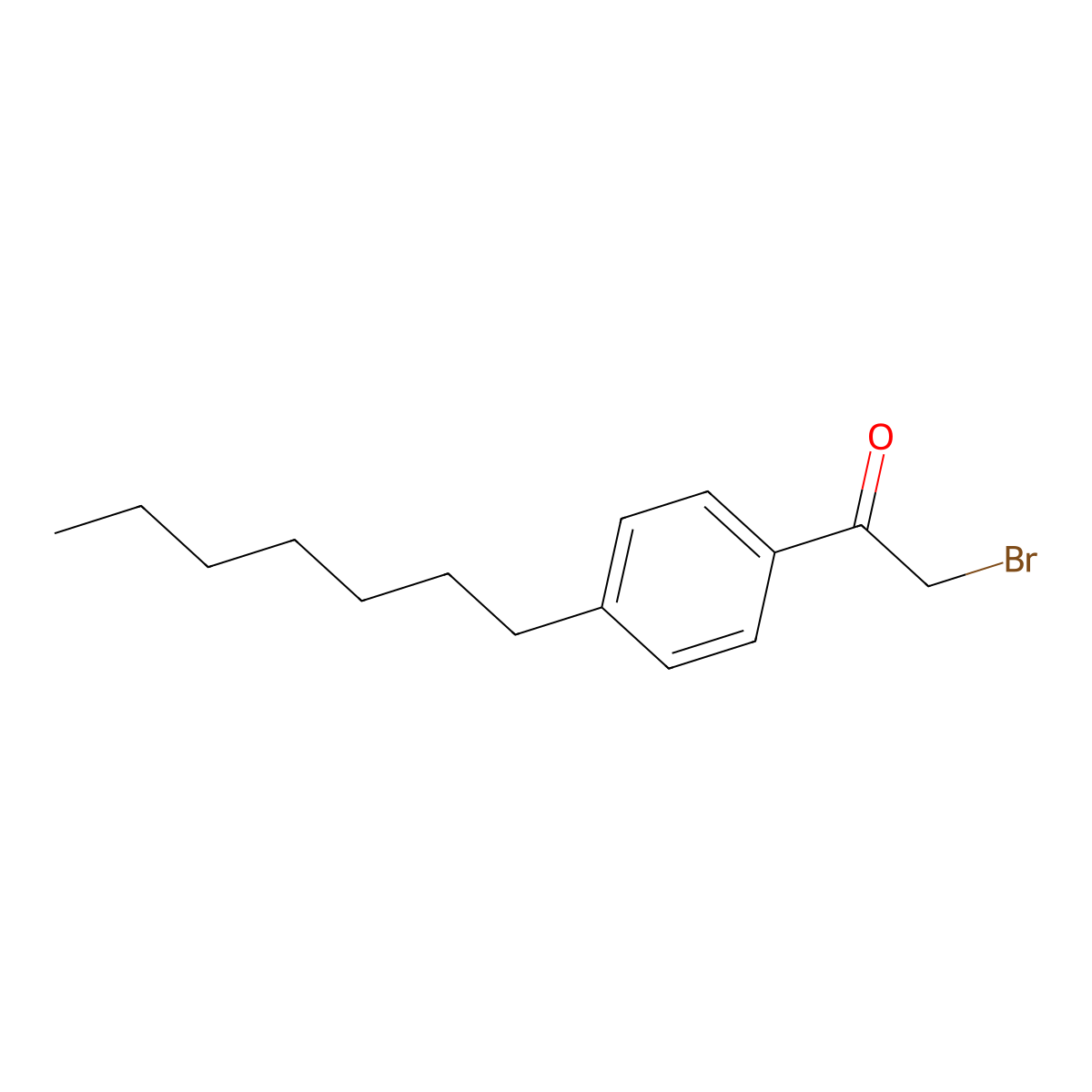 2-Bromo-1-(4-heptylphenyl)ethan-1-one molecular structure, CAS 64328-70-7