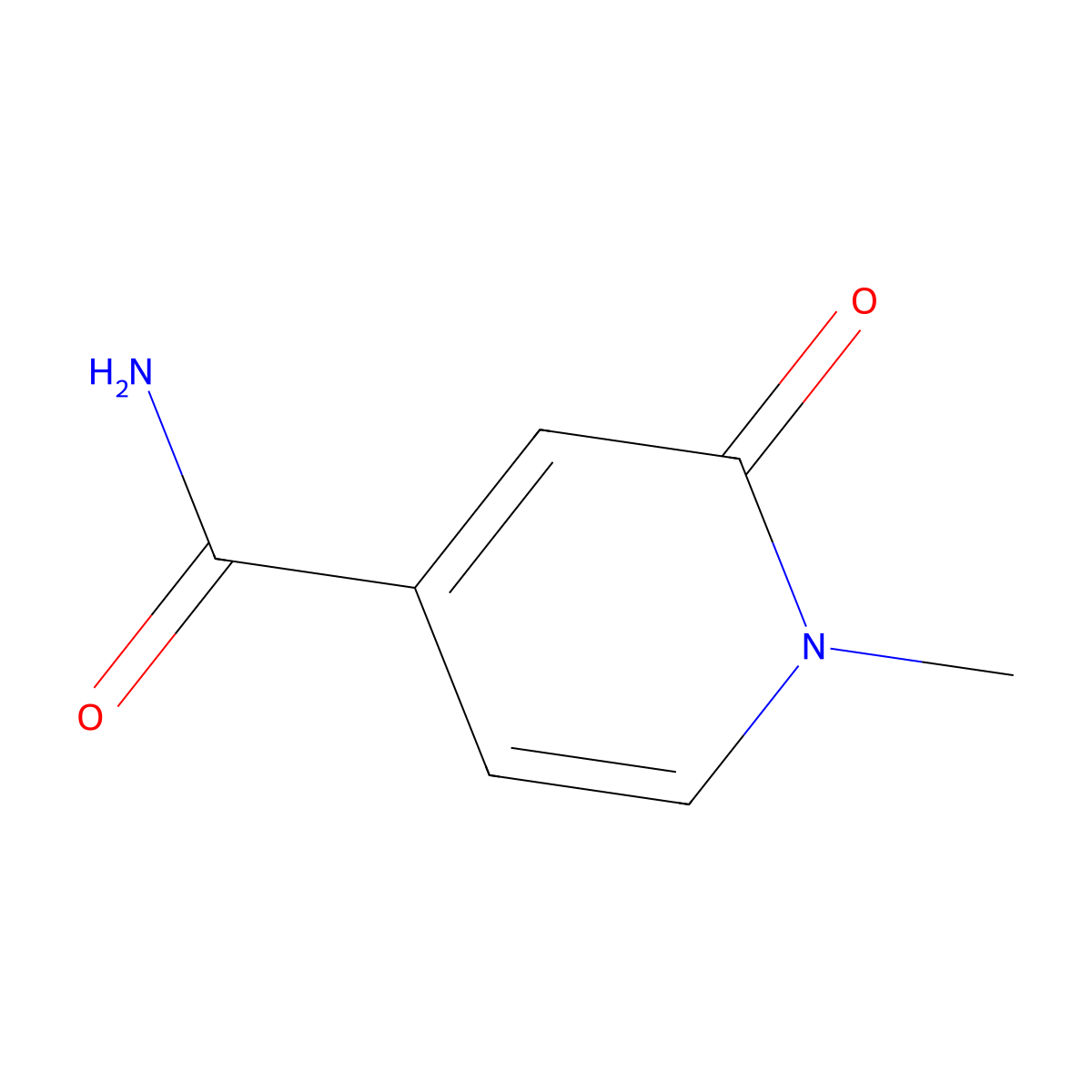 1-Methyl-2-oxo-1,2-dihydropyridine-4-carboxamide molecular structure, CAS 6433-99-4