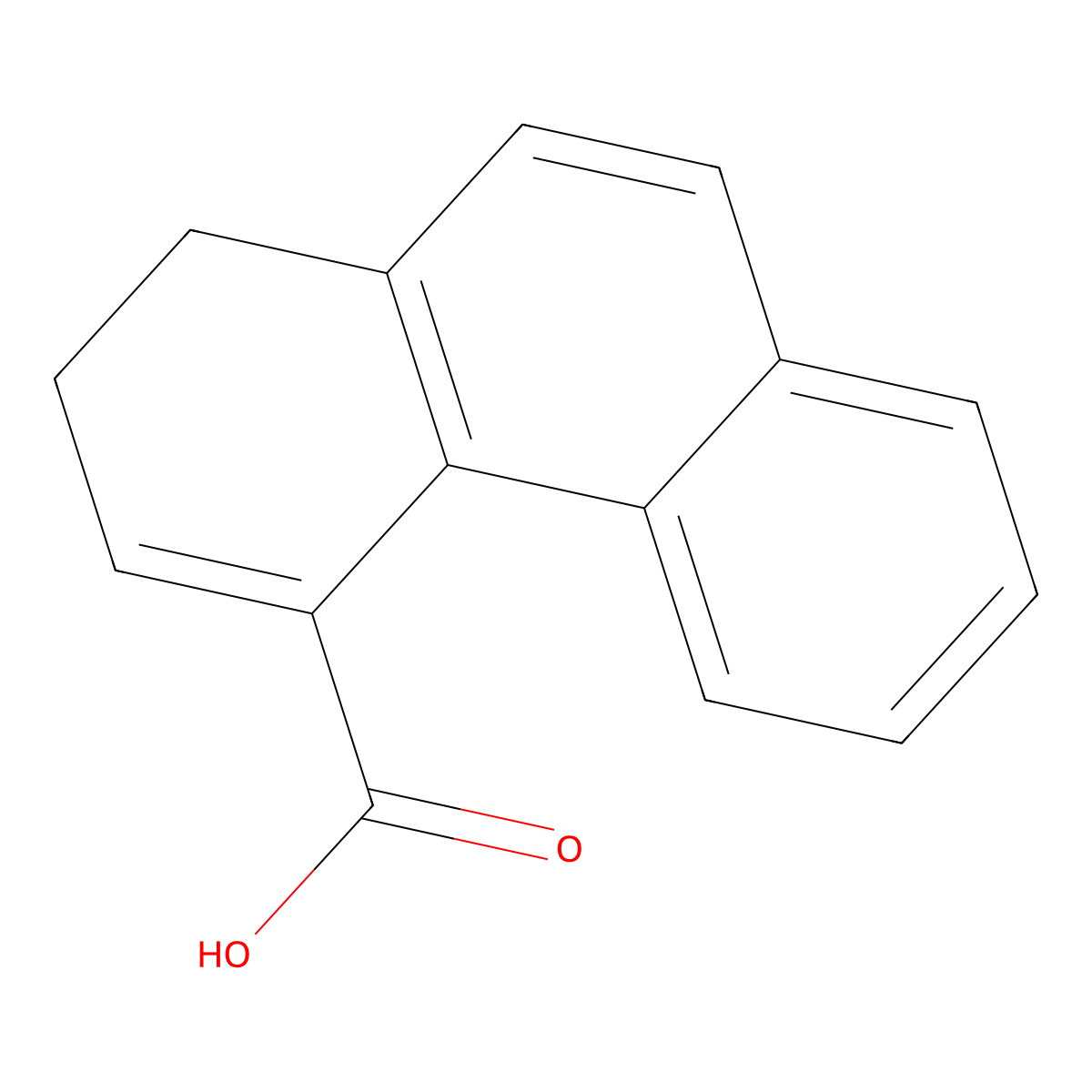 1,2-Dihydrophenanthrene-4-carboxylic acid molecular structure, CAS 64330-19-4