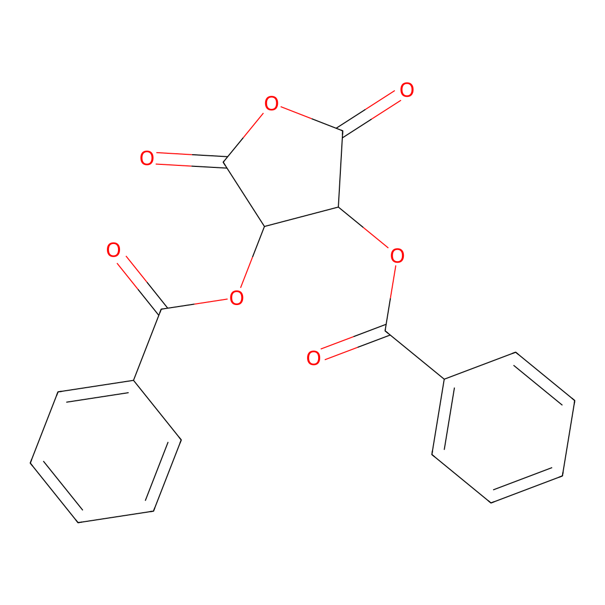 (3R,4R)-3,4-Bis(benzoyloxy)dihydro-2,5-furandione molecular structure, CAS 64339-95-3