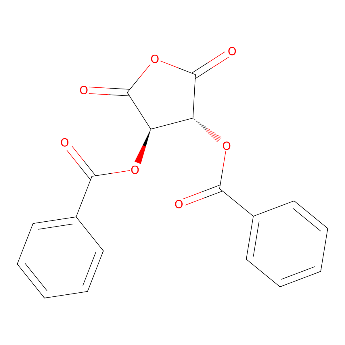 (3R,4R)-3,4-Bis(benzoyloxy)dihydro-2,5-furandione molecular structure, CAS 64339-95-3