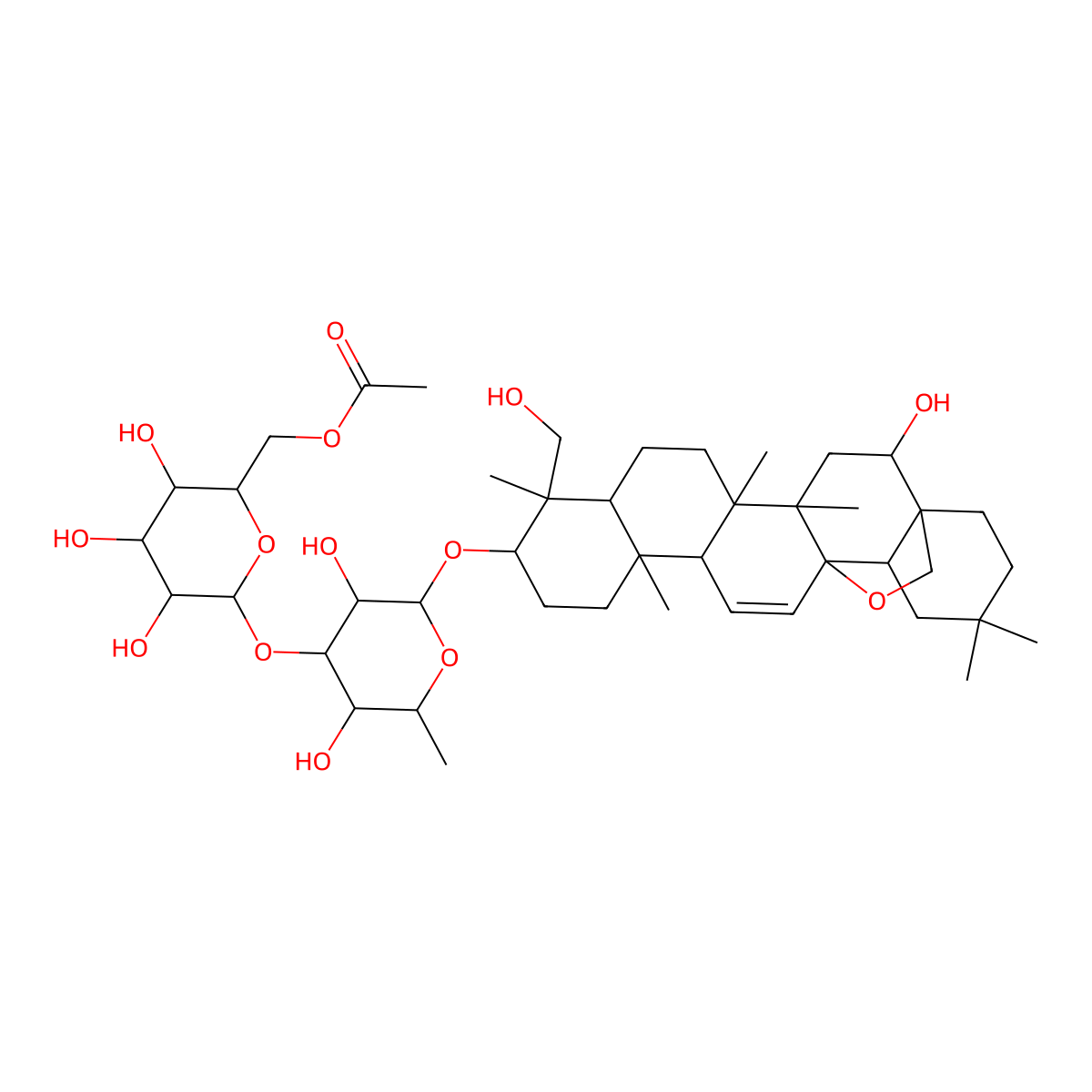 6''-O-Acetylsaikosaponin D molecular structure, CAS 64340-45-0