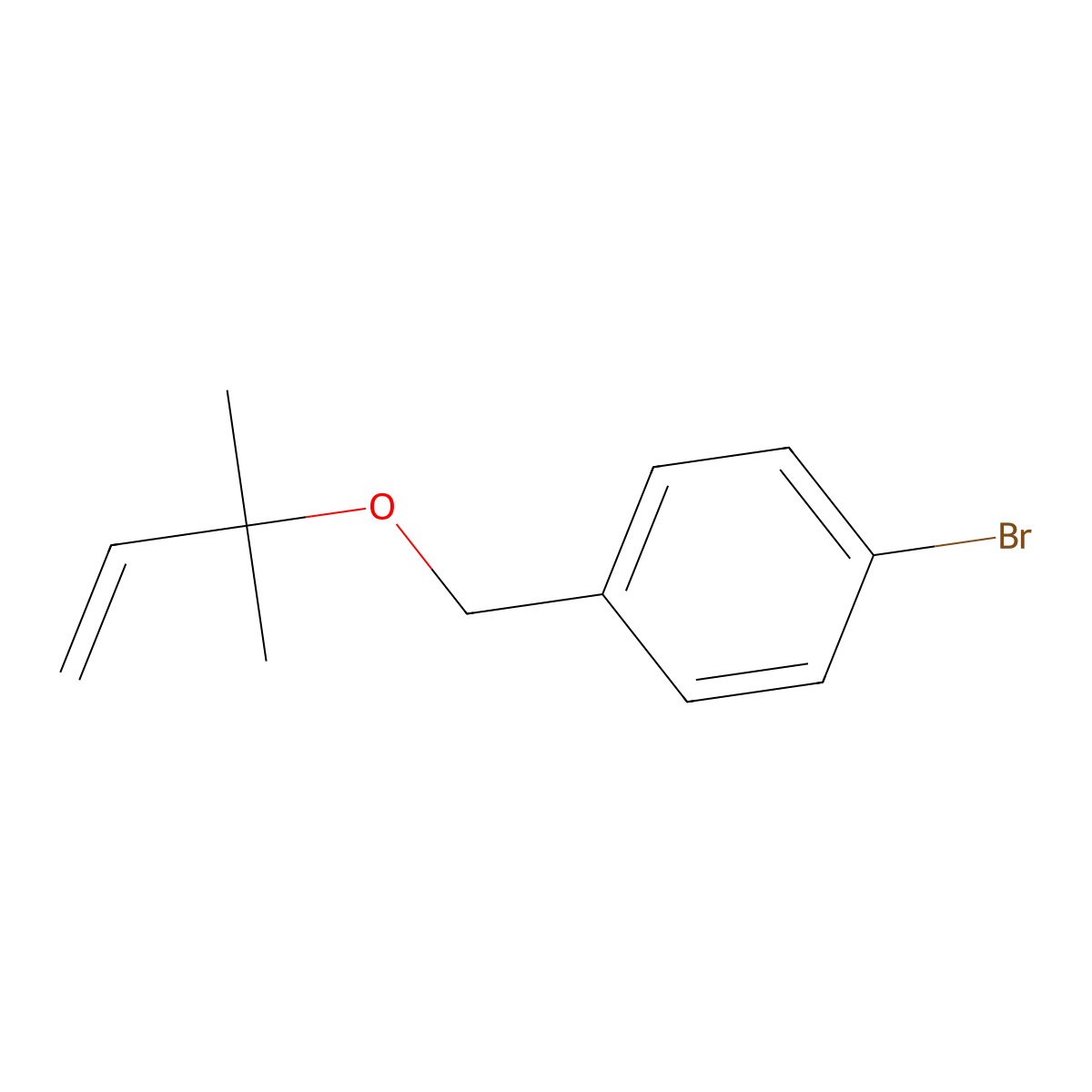 1-Bromo-4-{[(2-methylbut-3-en-2-yl)oxy]methyl}benzene molecular structure, CAS 64340-86-9