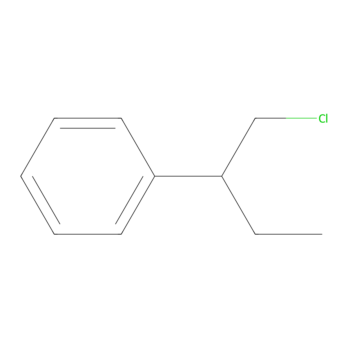 Benzene, [1-(chloromethyl)propyl]- molecular structure, CAS 64343-08-4