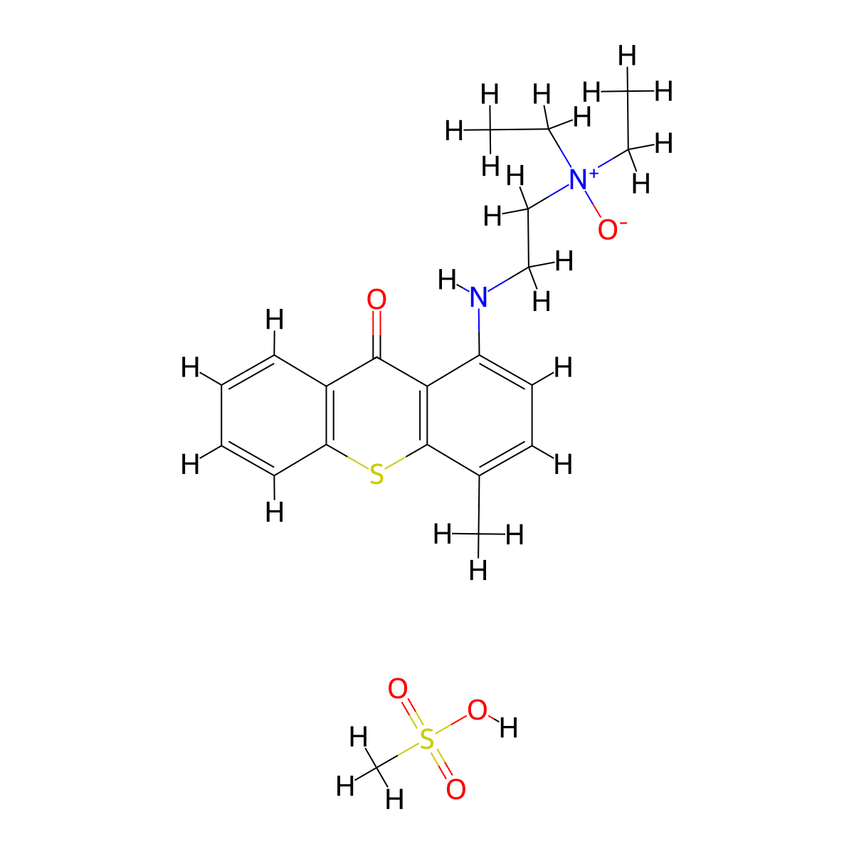 Lucanthone N-oxide monomethanesulfonate molecular structure, CAS 64345-84-2