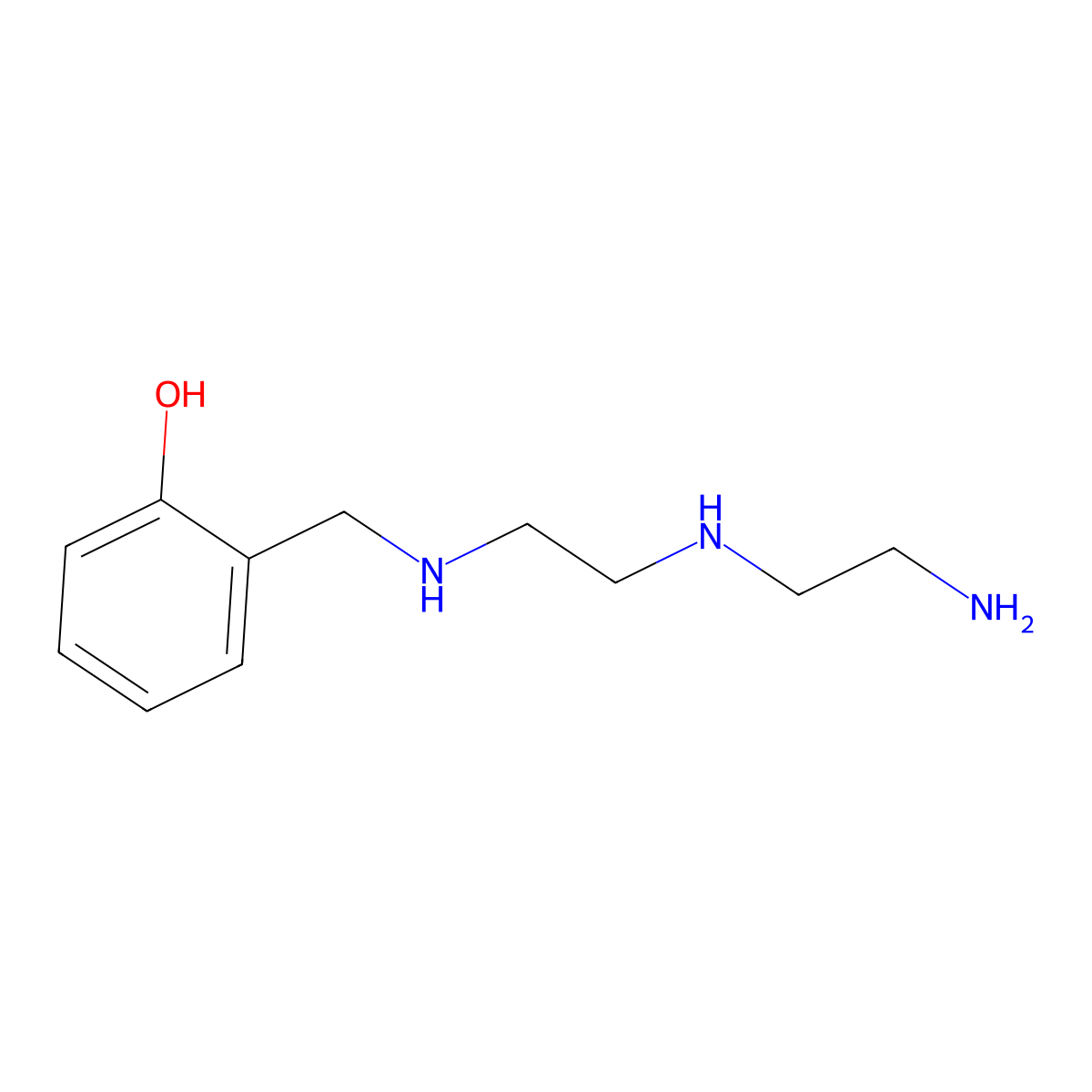 Phenol, (((2-((2-aminoethyl)amino)ethyl)amino)methyl)- molecular structure, CAS 64349-34-4