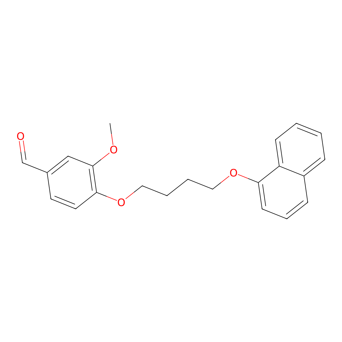 3-Methoxy-4-(4-naphthalen-1-yloxybutoxy)benzaldehyde molecular structure, CAS 6435-53-6