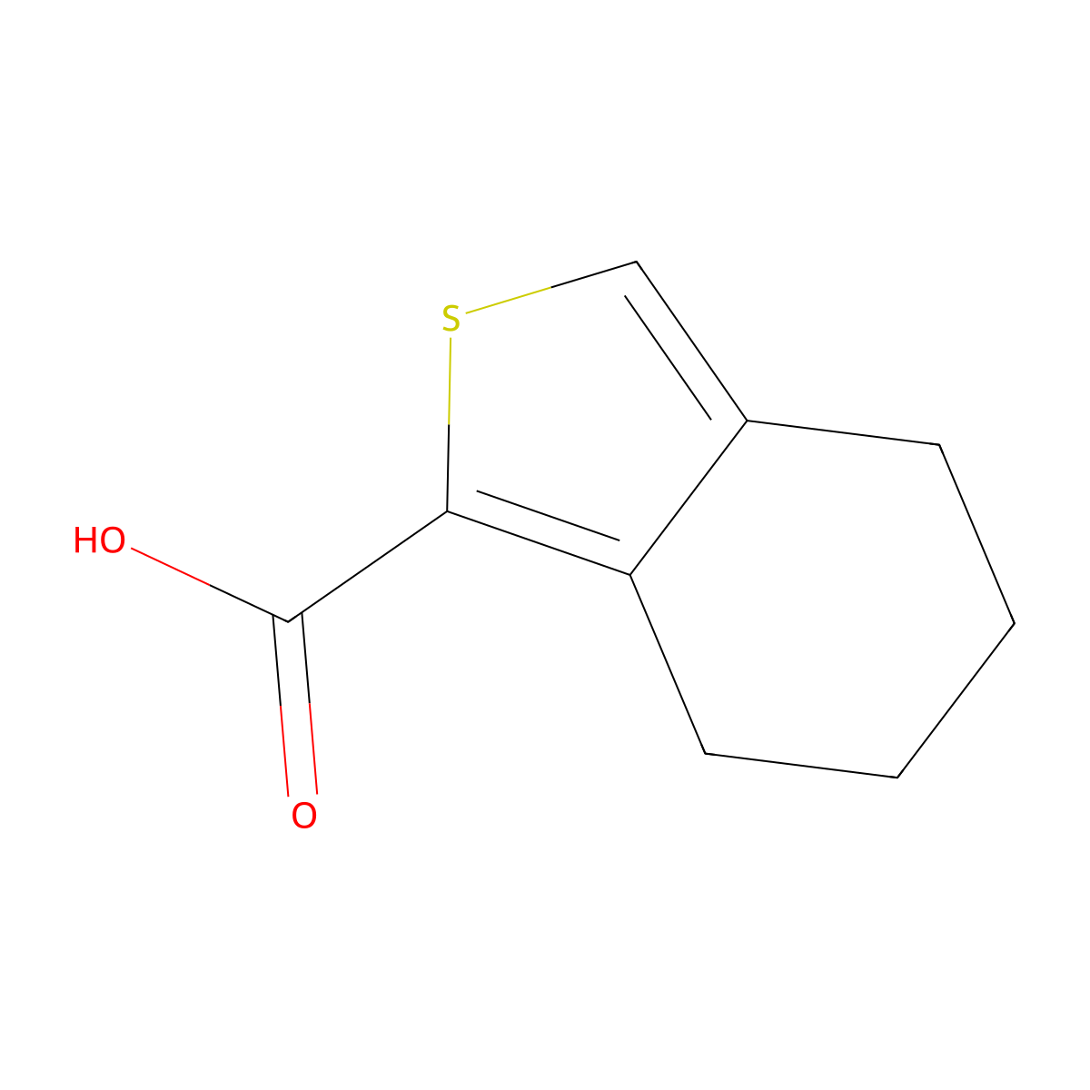 4,5,6,7-Tetrahydro-2-benzothiophene-1-carboxylic acid molecular structure, CAS 6435-75-2