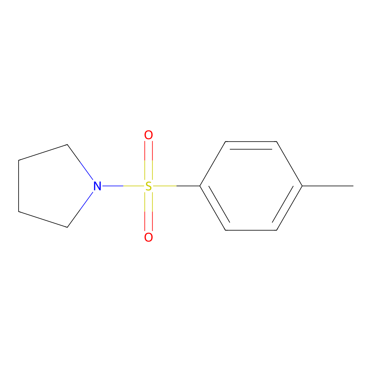 1-[(4-Methylphenyl)sulfonyl]pyrrolidine molecular structure, CAS 6435-78-5