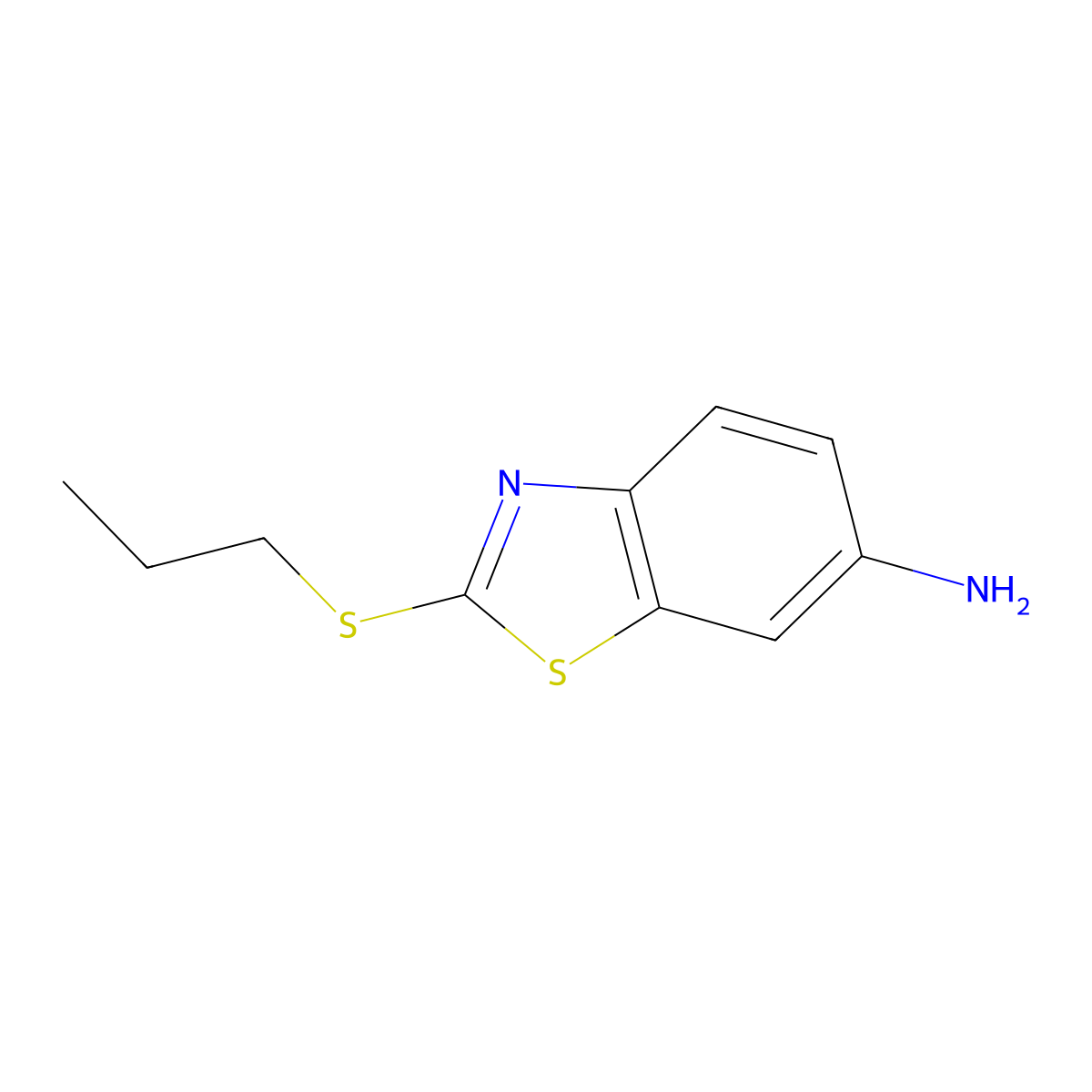 2-(Propylthio)benzo[d]thiazol-6-amine molecular structure, CAS 64350-92-1
