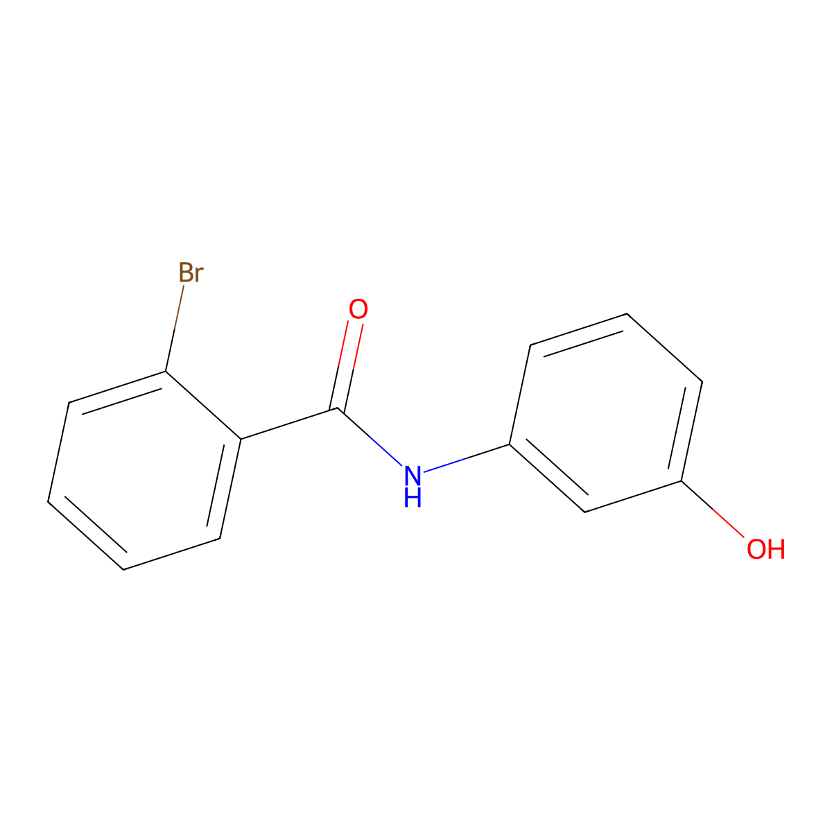 2-bromo-N-(3-hydroxyphenyl)benzamide molecular structure, CAS 64352-51-8