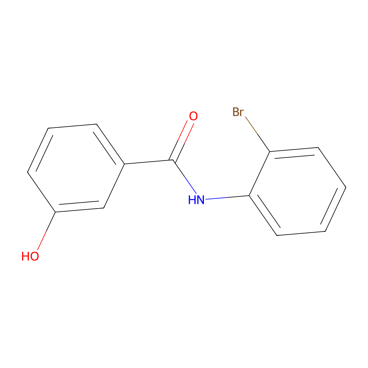 N-(2-Bromophenyl)-3-hydroxybenzamide molecular structure, CAS 64352-52-9
